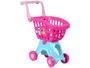 Imagem de Carrinho de Supermercado de Brinquedo - Barbie Chef Compras Rosa e Azul Cotiplás