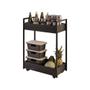 Imagem de Carrinho Drink Base Industrial Preto 2 Caixas Preto - Vallisa Decor