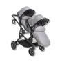 Imagem de Carrinho duplo pair cinza + bebe conforto (415i) - kiddo