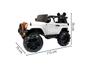 Imagem de Carrinho Elétrico Infantil Jeep Branco Música Luzes 12v Com Controle Remoto