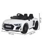 Imagem de Carrinho Elétrico Infantil Motorizado Audi R8 Spyder com Controle Som 12V Branco G31 - Encantum