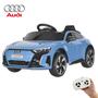 Imagem de Carrinho Elétrico Mini Audi E-tron Gt 6v Infantil Azul Bw273 Importway Toca MP3 Luz/Som Controle Remoto Suporta 25kg