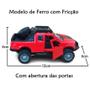 Imagem de Carrinho em Miniatura Ford Raptor Vermelho de Ferro Realista 1:32