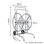 Imagem de Carrinho Enrolador Mangueira 1/2 100m ou 3/4 50m Tubo Reforçado hy5195