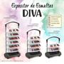 Imagem de Carrinho Expositor de Esmaltes Diva 6 Bandejas (120 Esmaltes) Preto