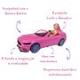 Imagem de Carrinho Flash Girl Rosa Conversível Com Boneca Compatível Com Barbie Lua De Cristal