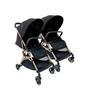 Imagem de Carrinho gemeos zurich Preto/Gold Couro Preto - Premuim Baby