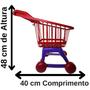 Imagem de Carrinho Infantil De Compras Grande La Roedita Cor:Vermelho