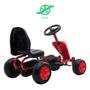 Imagem de Carrinho Infantil Pedal Kart Vermelho Quadriciclo Montável