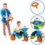 Imagem de Carrinho Infantil Triciclo Velobaby Passeio e Pedal Azul 356 Bandeirante 