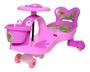 Imagem de Carrinho Infantil Zippy Car Animais Divertido Velotrol Gira Gira Criança Led Suporta 100 Kg Rosa