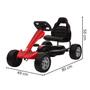 Imagem de Carrinho Kart pedal infantil pedalar vermelho menino menina