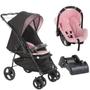 Imagem de Carrinho Maranello II Preto Rosa Com Bebê Conforto e Base