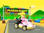 Imagem de Carrinho Mario Kart Hot Wheels 1:64 Original - Mattel Gbg25 Princess Peach Standart Kart Cód. 2067