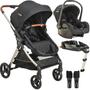 Imagem de Carrinho Moises Bebe Conforto Base ISOFIX Kiddo Speedy Preto