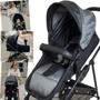 Imagem de Carrinho Moises com Bebe Conforto Base Galzerano Napoli Cinza