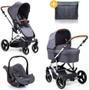 Imagem de Carrinho Moisés COMO 4 com Bebê Conforto + Bolsa Asphalt Diamond - ABC Design