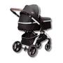 Imagem de Carrinho moises kansas prata preto com bebe conforto - premium baby