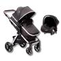 Imagem de Carrinho moises kansas prata preto com bebe conforto - premium baby