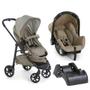 Imagem de Carrinho Olympus Chocolate Com Bebê Conforto Grid E Base