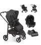 Imagem de Carrinho Olympus New black com bebe conforto Grid BL  e Base Galzerano 