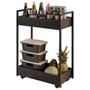 Imagem de Carrinho Organizador Fruteira 2 Prateleiras Industrial Sara Z34 Preto/Preto - Mpozenato