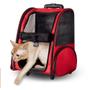 Imagem de Carrinho para pets bolsa de rodinhas caes gato mochila viagem alcas canguru mala completa