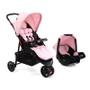 Imagem de Carrinho Passeio Com Bebê Conforto Travel System Delta Duo Pro Rosa Mescla Voyage 0-15Kg - DOREL