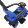 Imagem de Carrinho Passeio Infantil Criança 3 em 1 Haste Empurrador Quadriciclo Azul Brinqway BW-059AZ