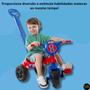 Imagem de Carrinho Passeio Infantil Pedal Infantil Kemotoca com Haste Crianças Acompanha o Crescimento