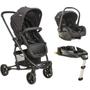 Imagem de Carrinho Prima com Bebê Conforto e Base Isofix Preto Kiddo