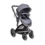 Imagem de Carrinho quantum melange azul + bebe conforto casulo click preto (415q) + base - kiddo