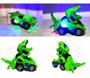 Imagem de Carrinho que se transforma em Dinossauro Tiranossauro Bate e Volta com Sons Luz Verde