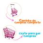 Imagem de Carrinho Supermercado Infantil Rosa Compra Brinquedo -  Lua de cristal