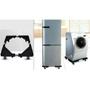 Imagem de Carrinho suporte para geladeira maquina de lavar fogao e refrigerador ajustavel com rodinhas