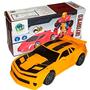 Imagem de Carrinho Transformer Automático: Robô Bate e Volta com Luzes - Diversão Garantida para Crianças!
