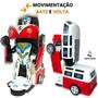 Imagem de Carrinho Transformers Vira Robô Kombi Bate Volta Som E Luz
