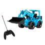 Imagem de Carrinho Trator Escavadeira com Controle Recarregável Azul