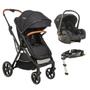 Imagem de Carrinho Travel System Nomad Preto com Base Isofix - Kiddo