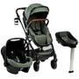Imagem de Carrinho trio street pistache com bebe conforto e base isofix - abc design