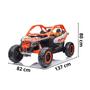 Imagem de Carrinho Utv Quadriciclo Elétrico Laranja Infantil 24v USB MP3 Luz/Som Controle Remoto CanAm Maverck