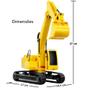 Imagem de Carrinhos de Construção com Caminhão Areia Escavadeira Trator Bobcat +2 Chapéus