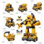 Imagem de Carrinhos Robo 5 em 1 Brinquedo Infantil Monta e Desmonta Construbots - Mega Compras 