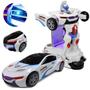 Carro Brinquedo Policia Transformers Robô Som E Luz - Carro Policial Imagem de Carro Brinquedo Policia Transformers Robô Som E Luz