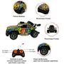 Imagem de Carro Carrinho Controle Remoto Jeep 4x4 Off Road 4 Funções Recarregável - RC Car Toys