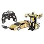 Imagem de Carro Controle Remoto Dourado  Dm Toys Transforme Robô