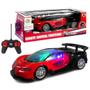 Imagem de Carro de Controle com 5 Funções Esportivo Carrinho Infantil Super Bugatti Vermelho