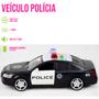 Imagem de Carro de Polícia C/ Luzes Som Abre Porta Viatura Carrinho P/ Fricção Brinquedo Infantil Menino - BBR Toys