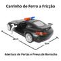 Imagem de Carro de Polícia Ferro Realista Mercedes Pneus Borracha 1 Unidade