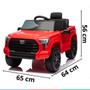 Imagem de Carro Elétrico Infantil Controle Criança Até 30Kg 4km/h Luzes e Som Bateria 12v Toyota Tundra Vermelho